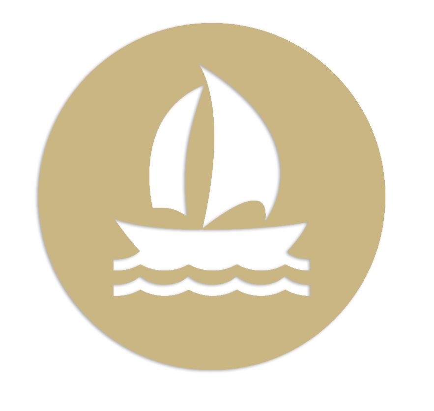 gold sailboat icon