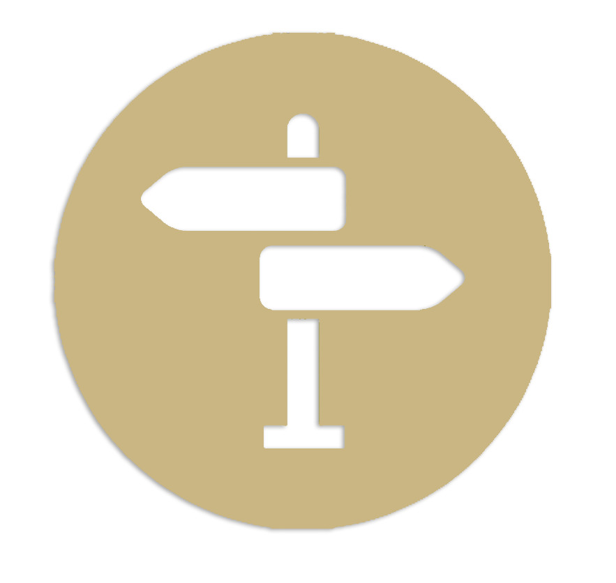 gold street sign icon